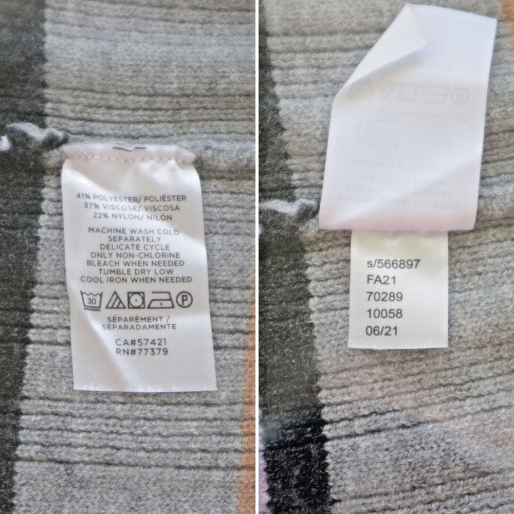 Ann Taylor Size XL Rib Knit Stripe Raglan Sweater Lilac Purple Gray - Picture 9 of 9